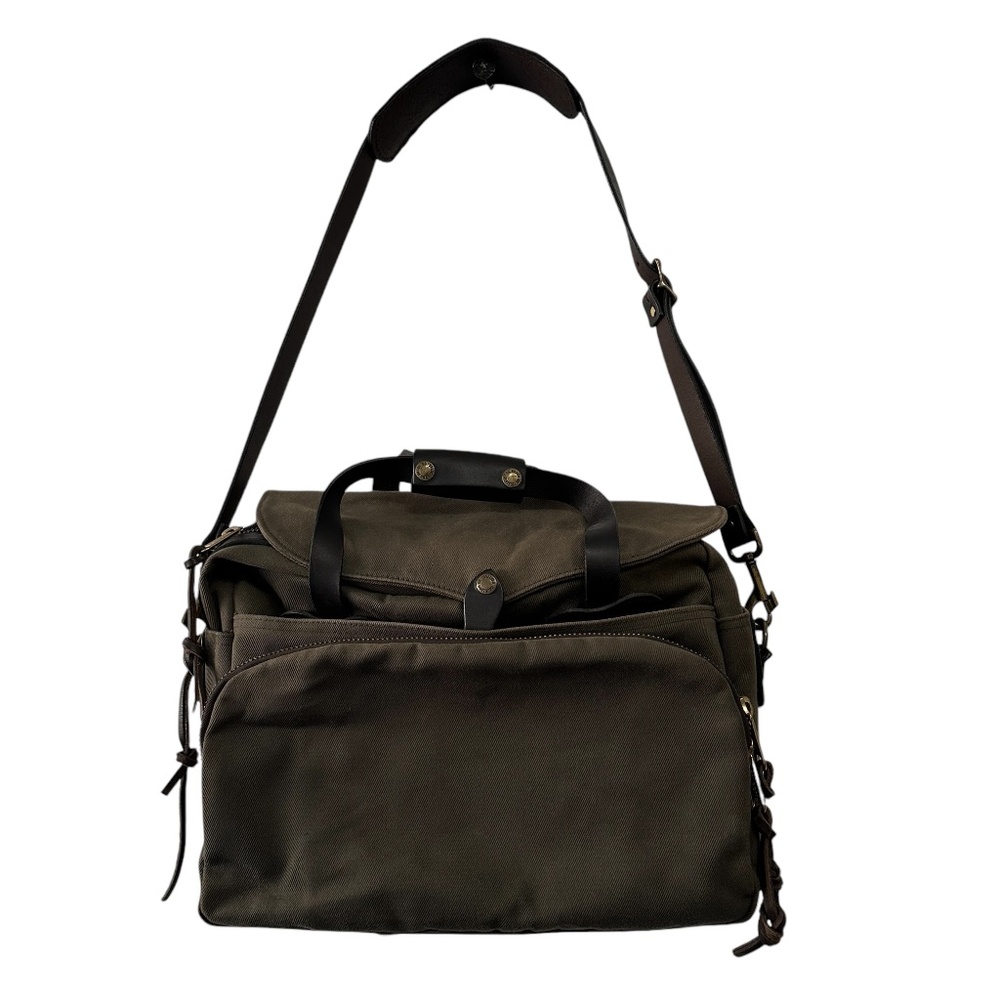 RUGGED TWILL PADDED COMPUTER BAG - Otter Green, Exceptional Condition